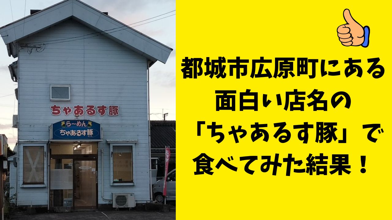 都城市広原町にある面白い店名の「ちゃあるす豚」で食べてみた結果！